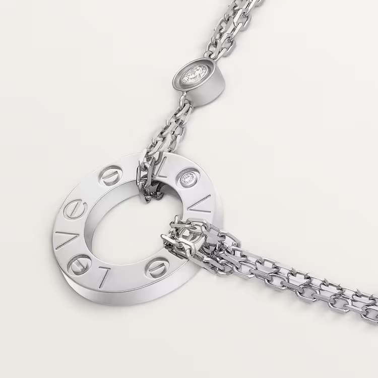 LOVE NECKLACE, 2 DIAMONDS